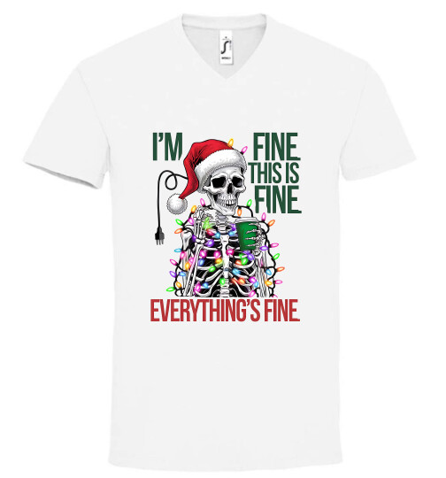 Unisex V nyakú póló