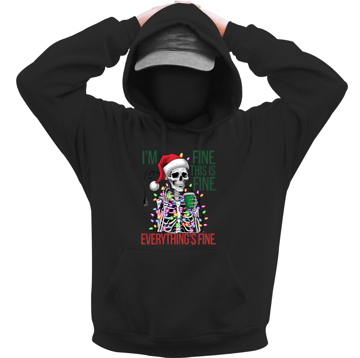 Kapucnis belebújós pulóver