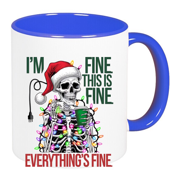 Színes fülű és belsejű bögre