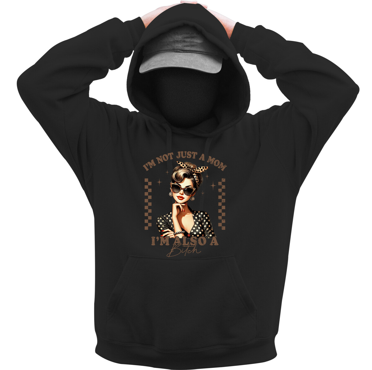 Kapucnis belebújós pulóver