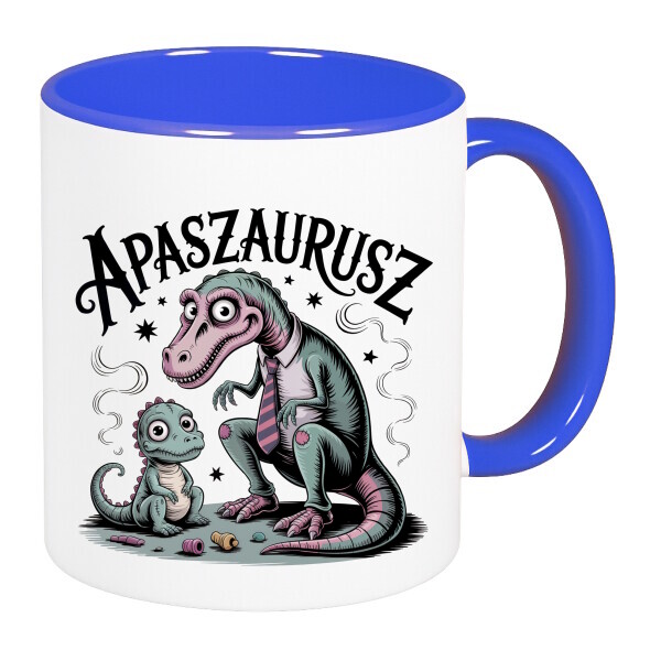 Színes fülű és belsejű bögre