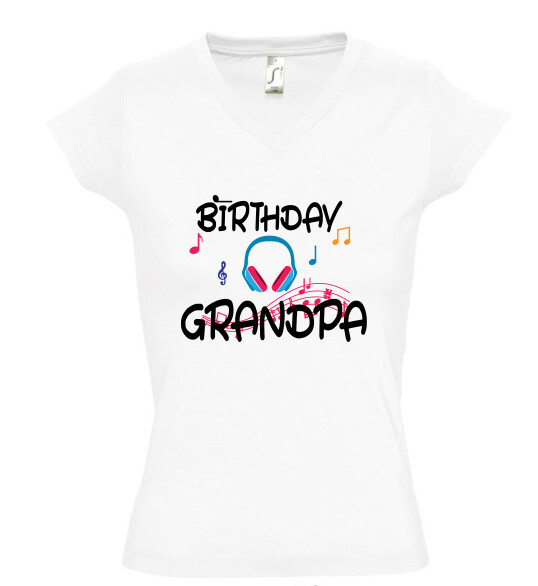 Női V nyakú póló