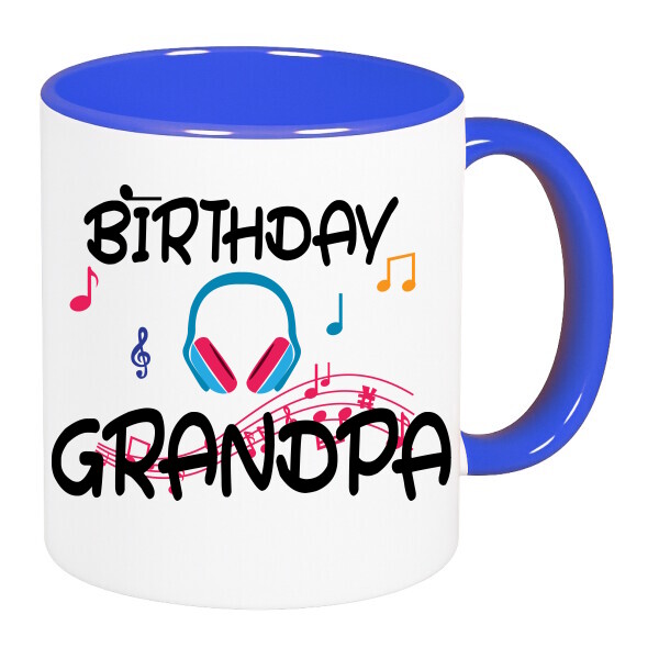 Színes fülű és belsejű bögre