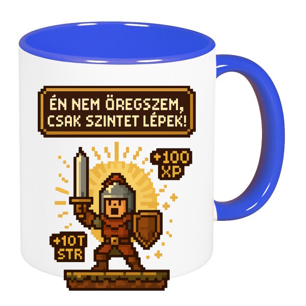 Színes fülű és belsejű bögre