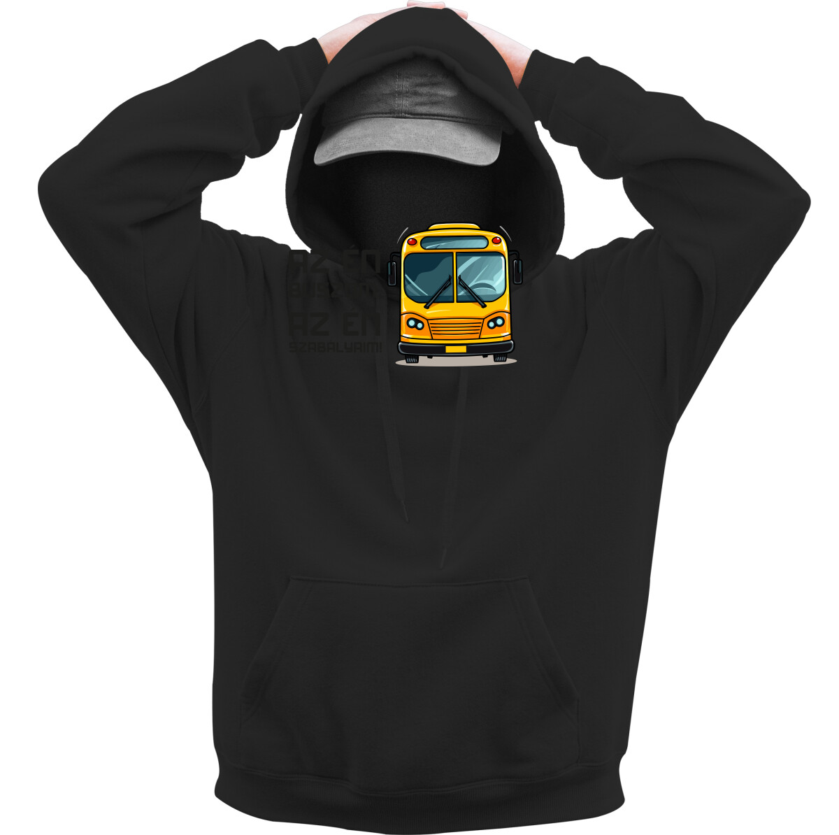 Kapucnis belebújós pulóver