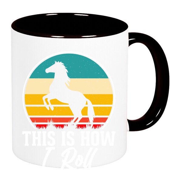 Színes fülű és belsejű bögre