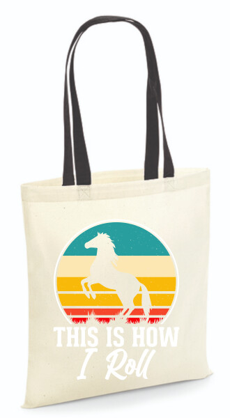 Vászontáska - színes fülű 