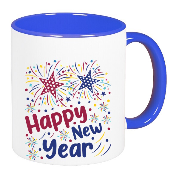 Színes fülű és belsejű bögre