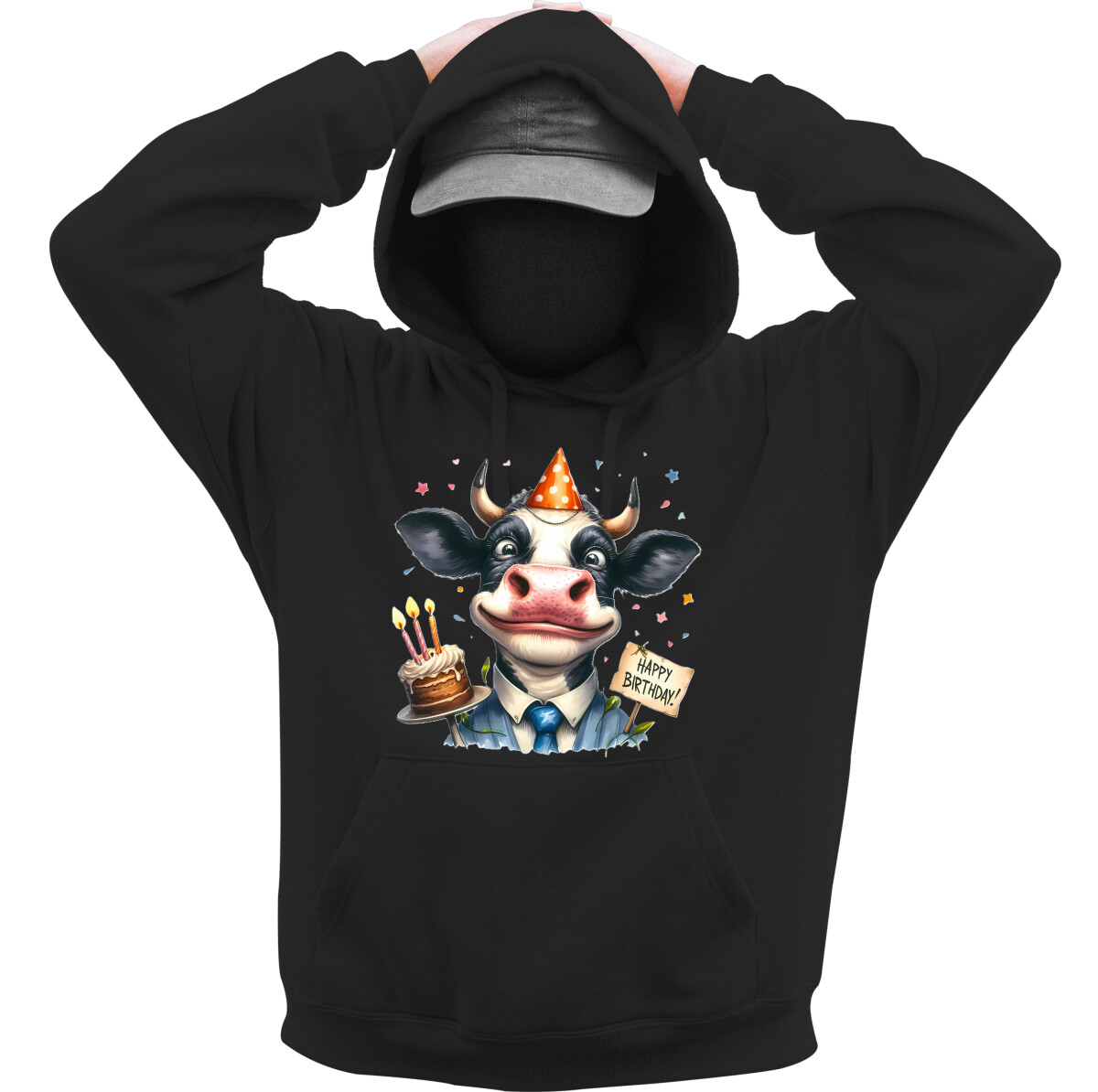 Kapucnis belebújós pulóver