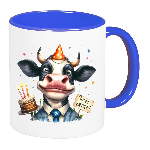 Színes fülű és belsejű bögre