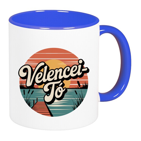 Színes fülű és belsejű bögre