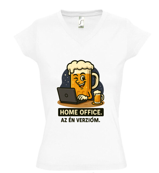 Női V nyakú póló