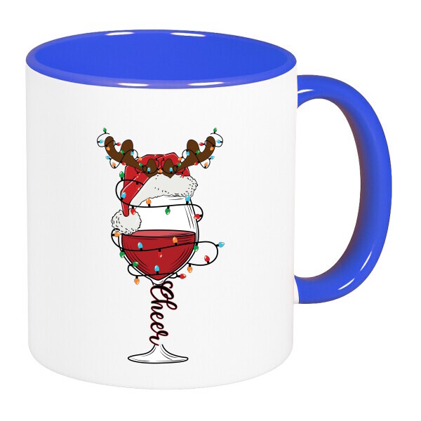 Színes fülű és belsejű bögre