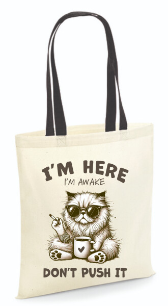 Vászontáska - színes fülű 