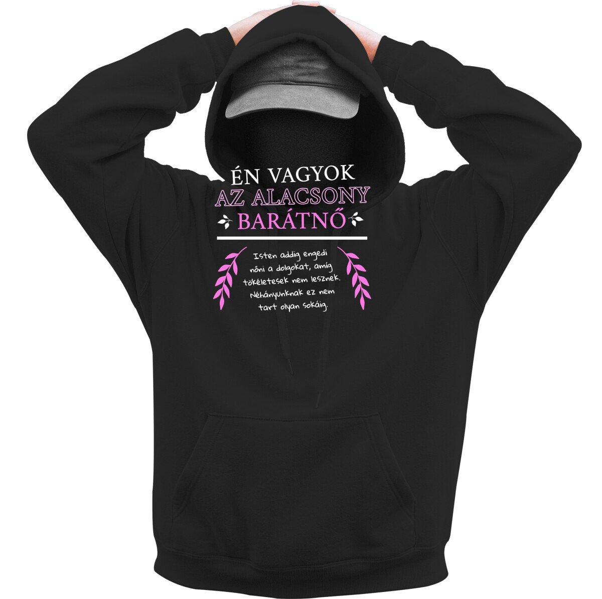 Kapucnis belebújós pulóver