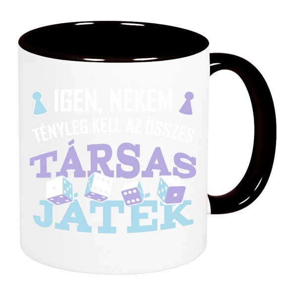 Színes fülű és belsejű bögre