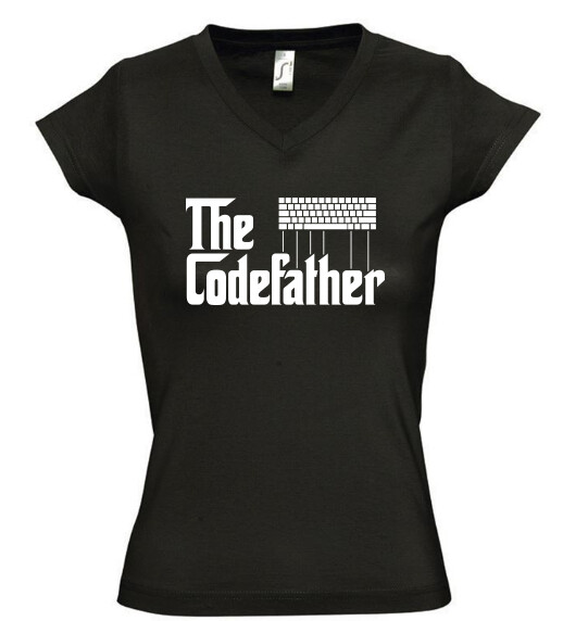 Női V nyakú póló