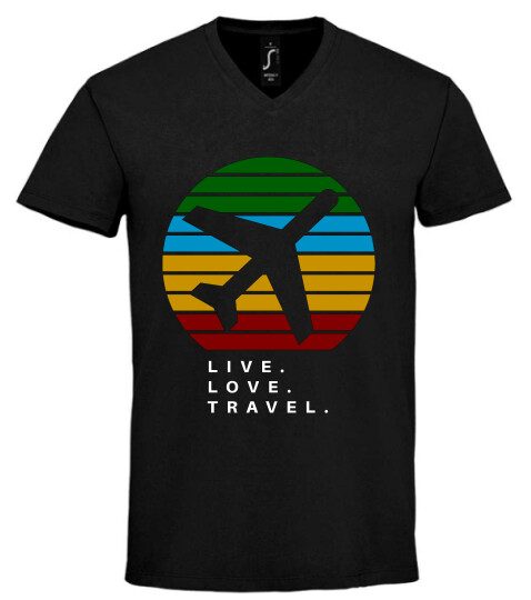 Unisex V nyakú póló