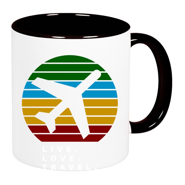 Színes fülű és belsejű bögre