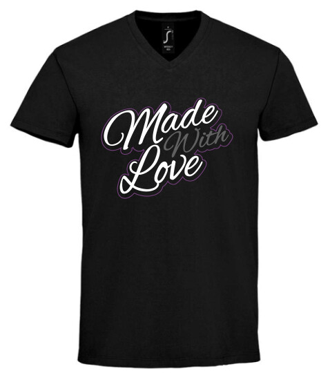 Unisex V nyakú póló