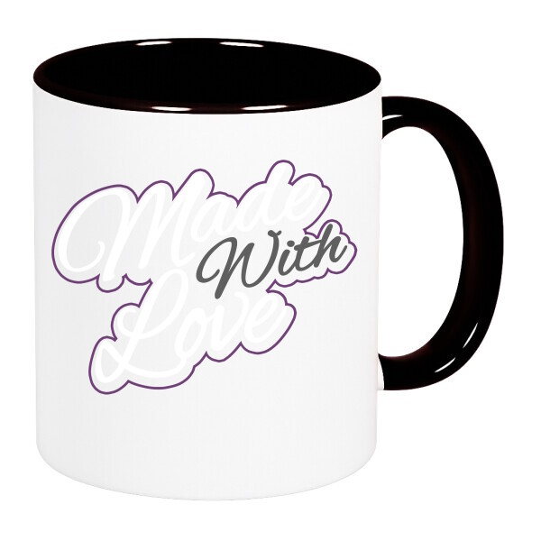 Színes fülű és belsejű bögre