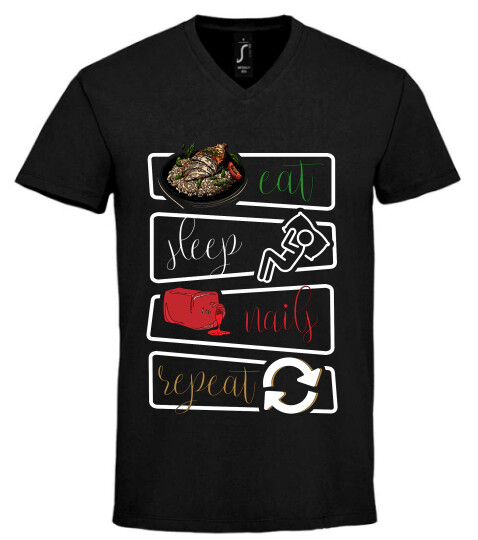 Unisex V nyakú póló