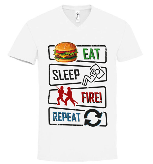 Unisex V nyakú póló