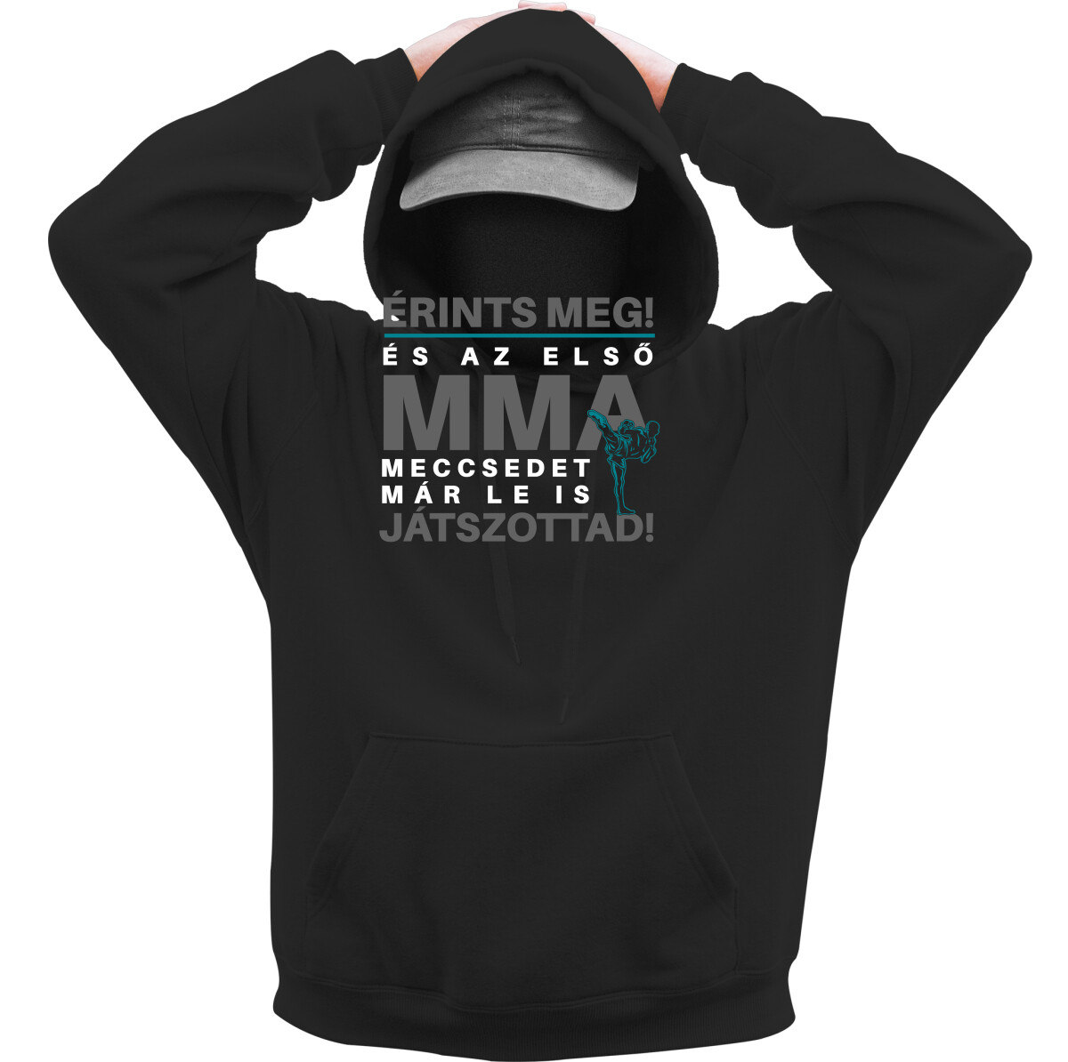 Kapucnis belebújós pulóver