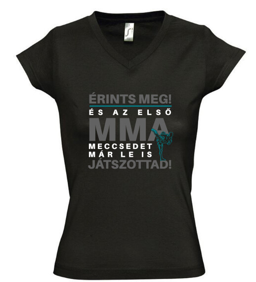 Női V nyakú póló