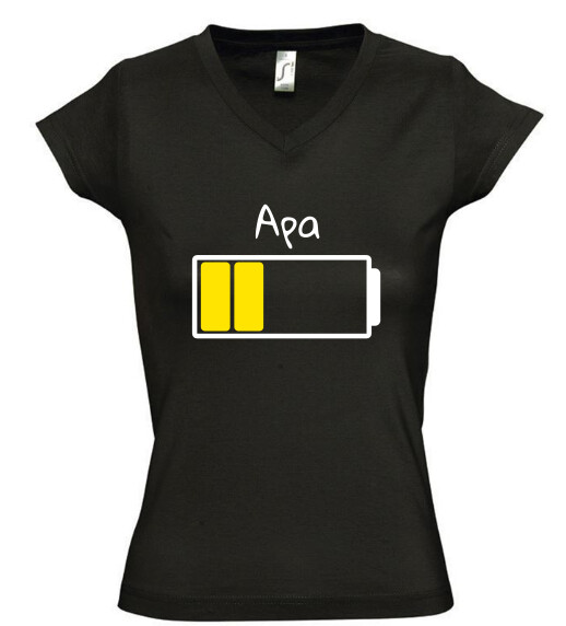 Női V nyakú póló