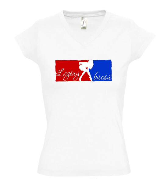 Női V nyakú póló