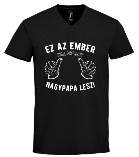 Unisex V nyakú póló