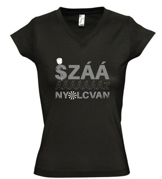 Női V nyakú póló