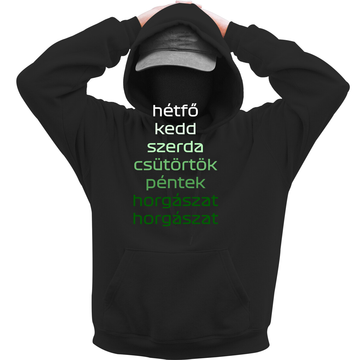 Kapucnis belebújós pulóver