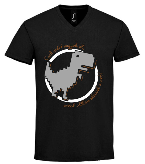 Unisex V nyakú póló