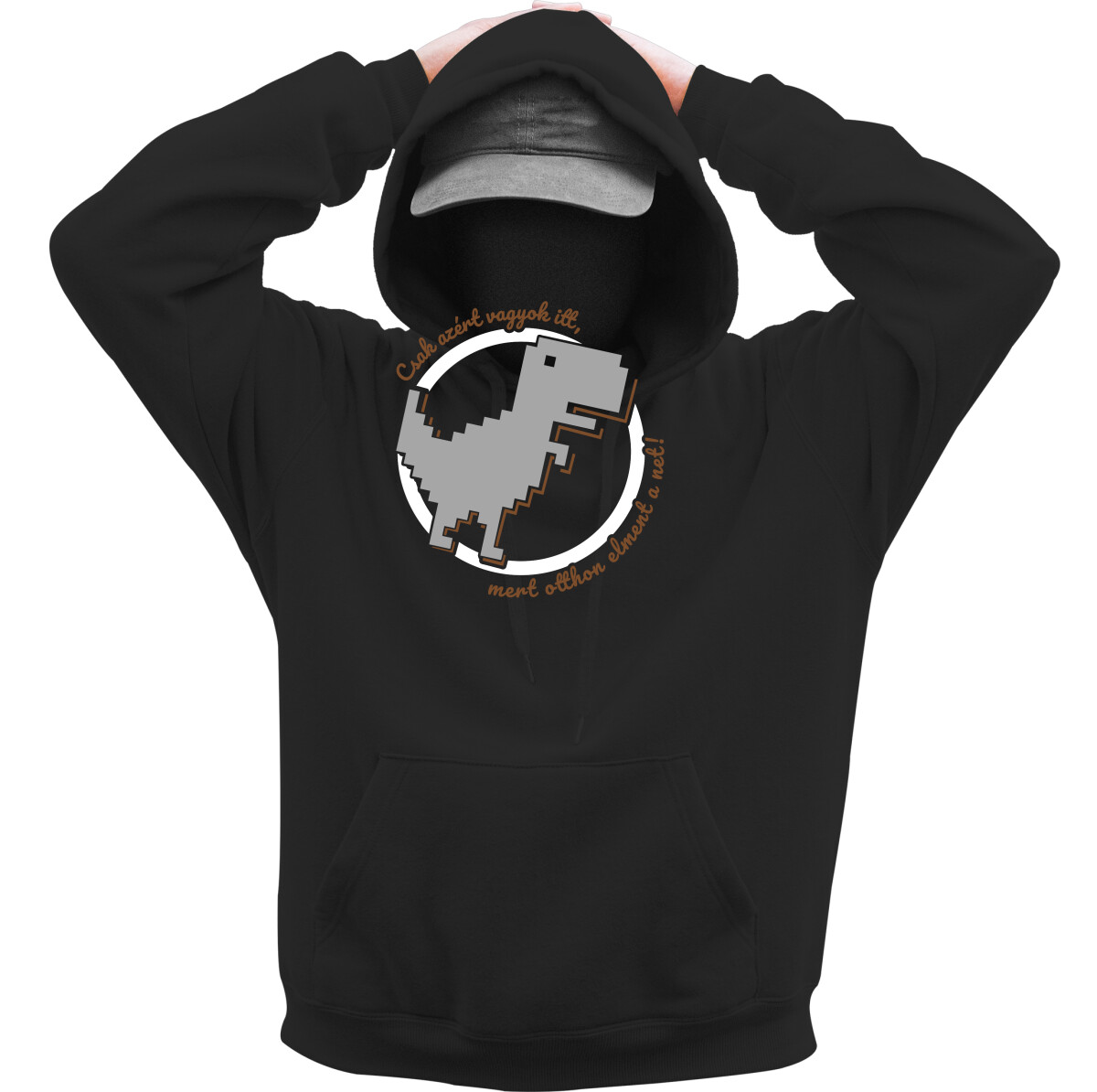 Kapucnis belebújós pulóver