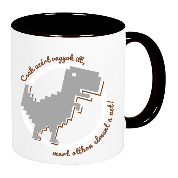 Színes fülű és belsejű bögre