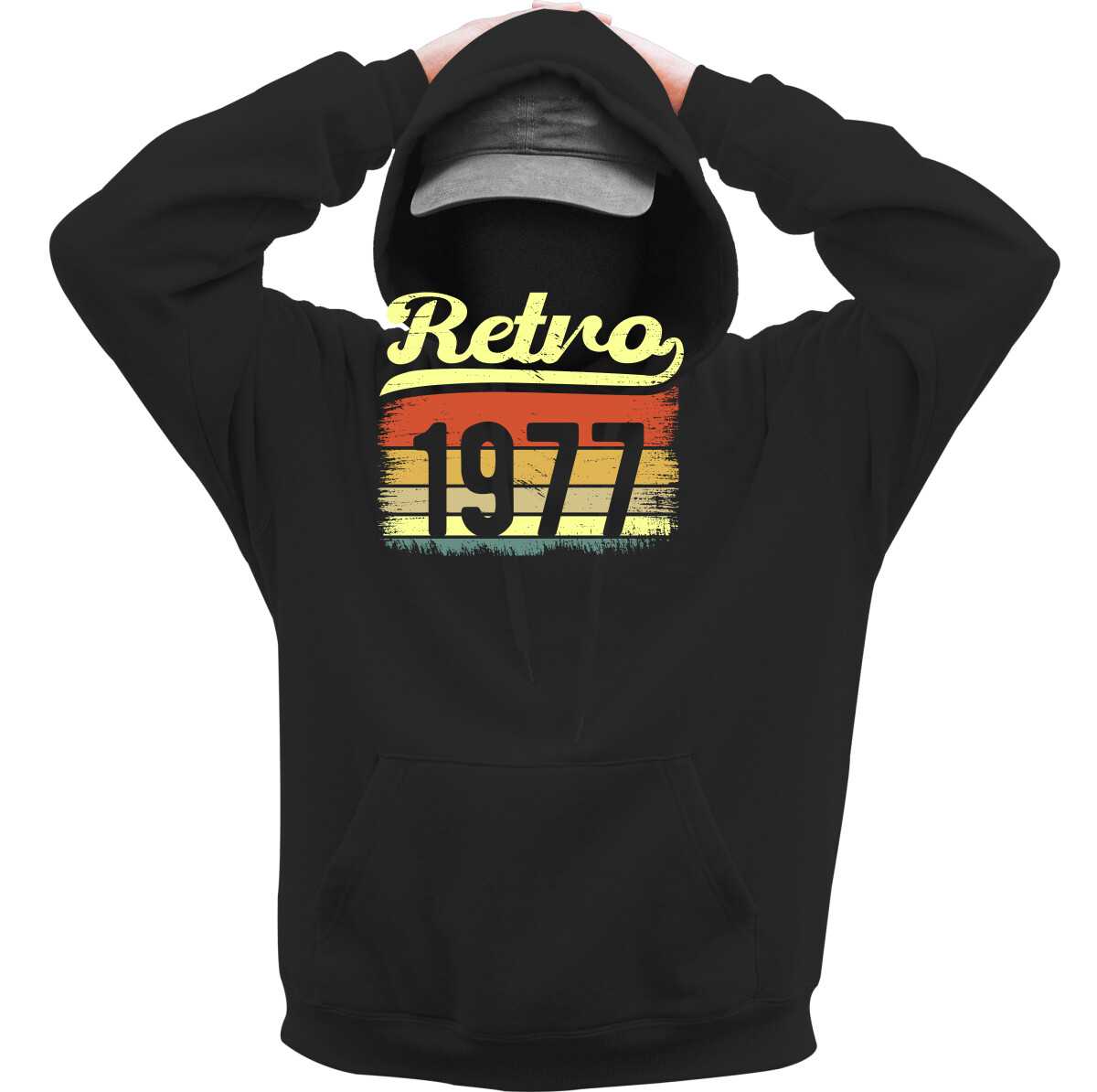 Kapucnis belebújós pulóver