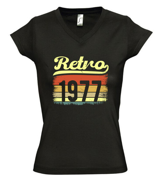 Női V nyakú póló