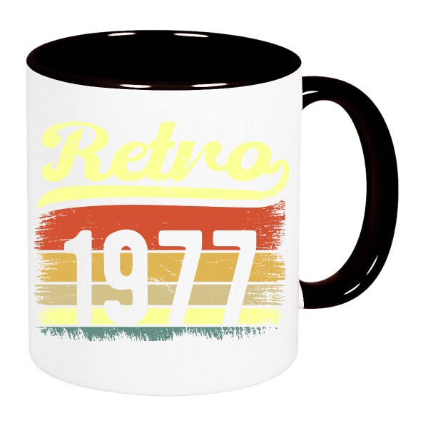 Színes fülű és belsejű bögre