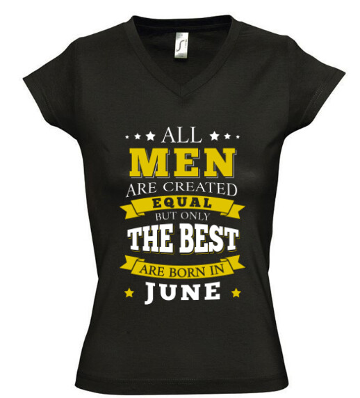 Női V nyakú póló