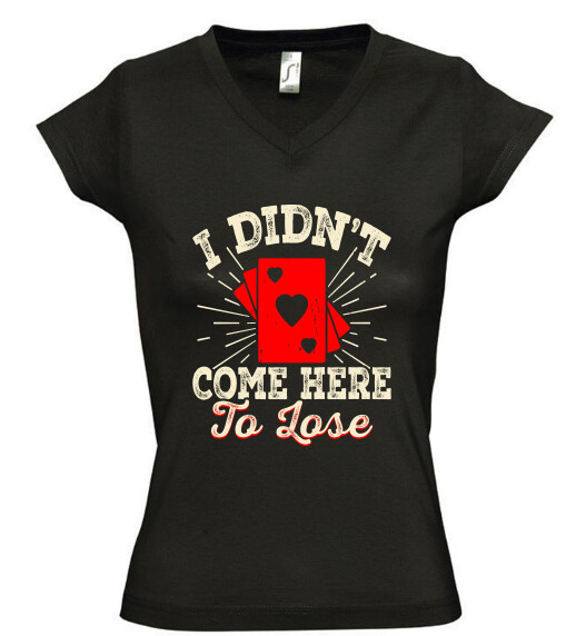 Női V nyakú póló