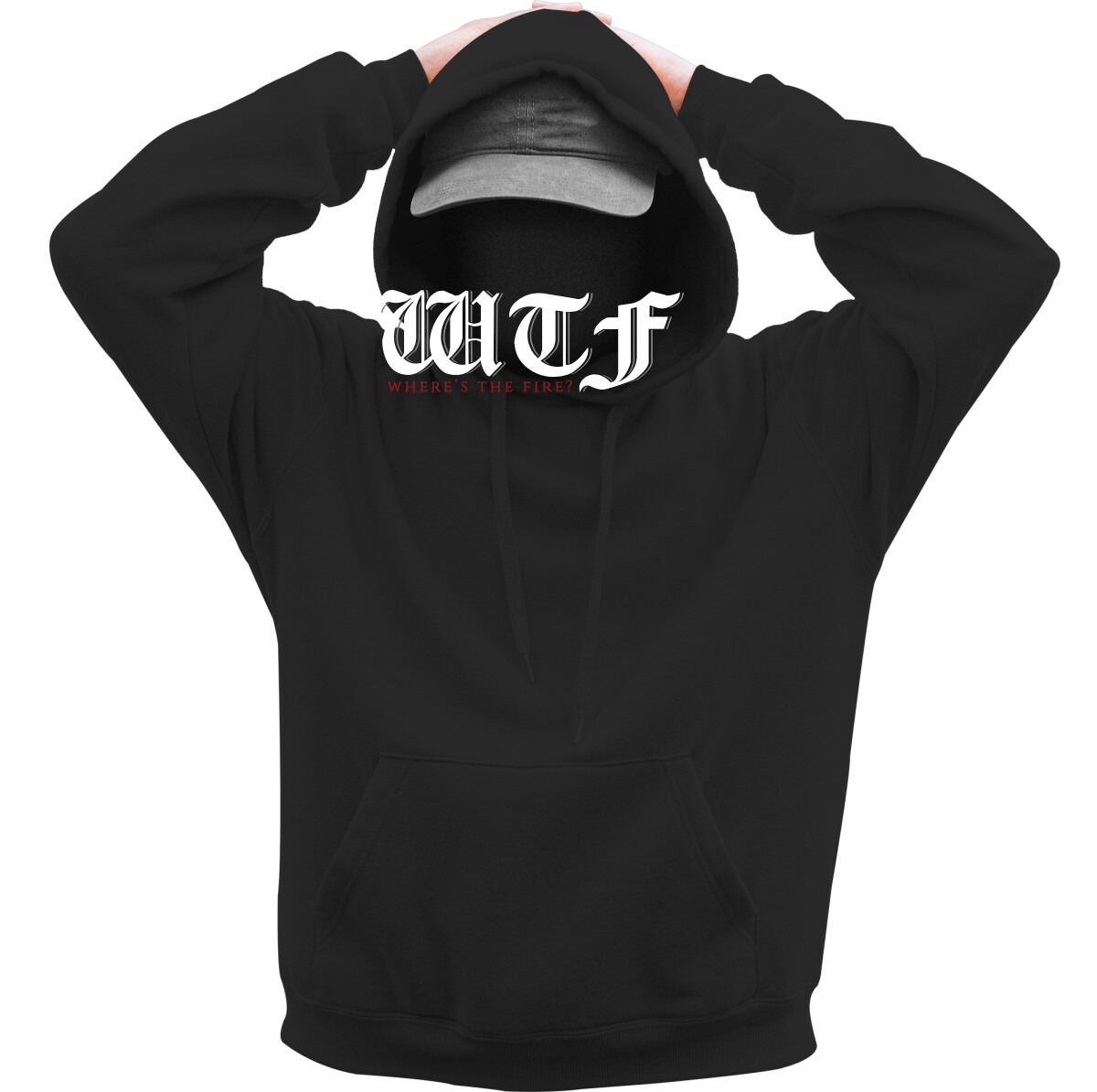 Kapucnis belebújós pulóver