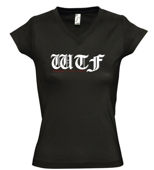 Női V nyakú póló