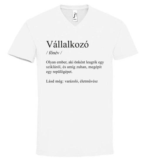 Unisex V nyakú póló