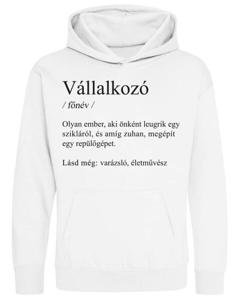 Kapucnis belebújós gyerek pulóver