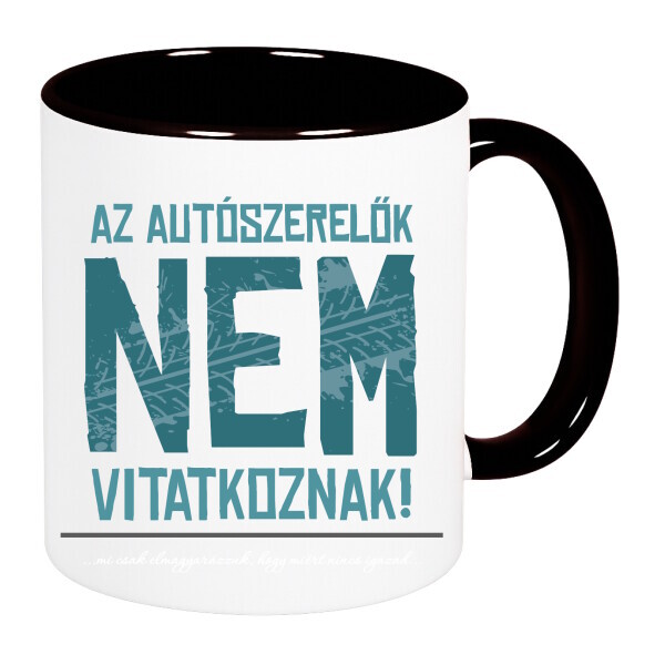 Színes fülű és belsejű bögre