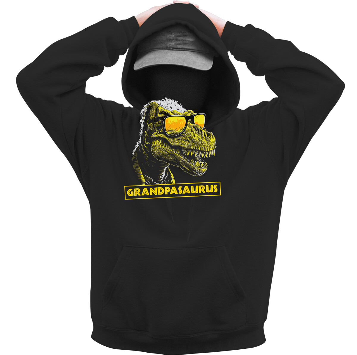 Kapucnis belebújós pulóver