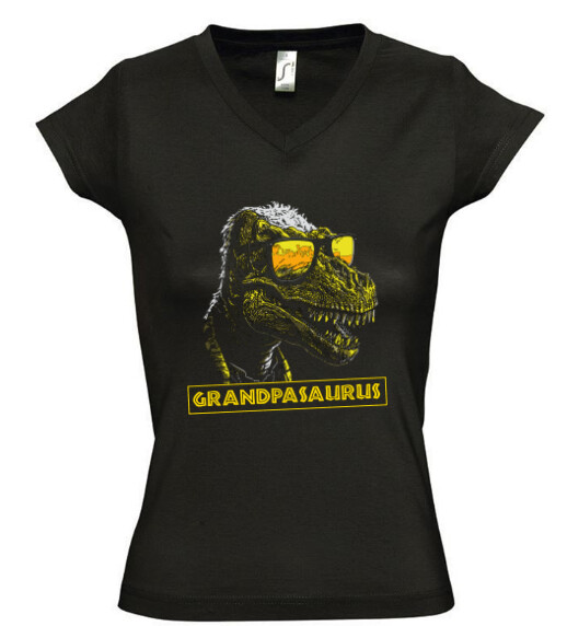 Női V nyakú póló