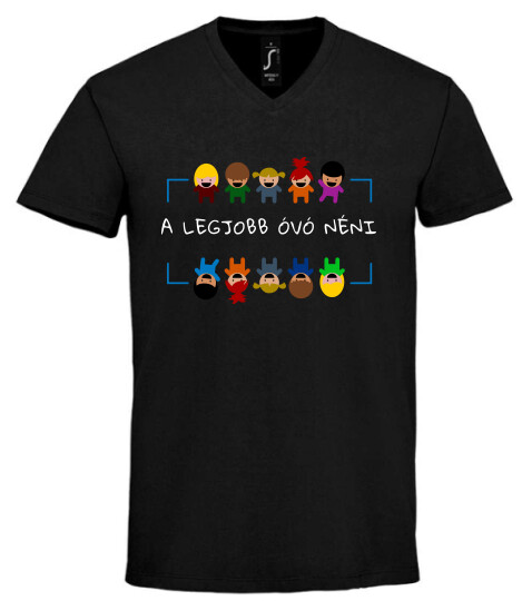 Unisex V nyakú póló